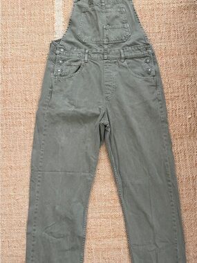 We The Free Olive Ziggy Green Utility Overalls size small